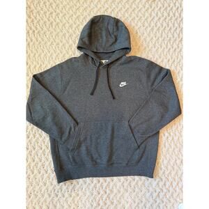Nike Sportswear Club Fleece Hoodie in Dark Heather Gray